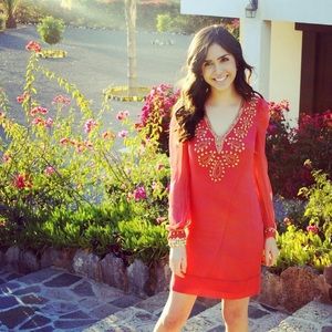 French Connection Pink Long Sleeve Dress